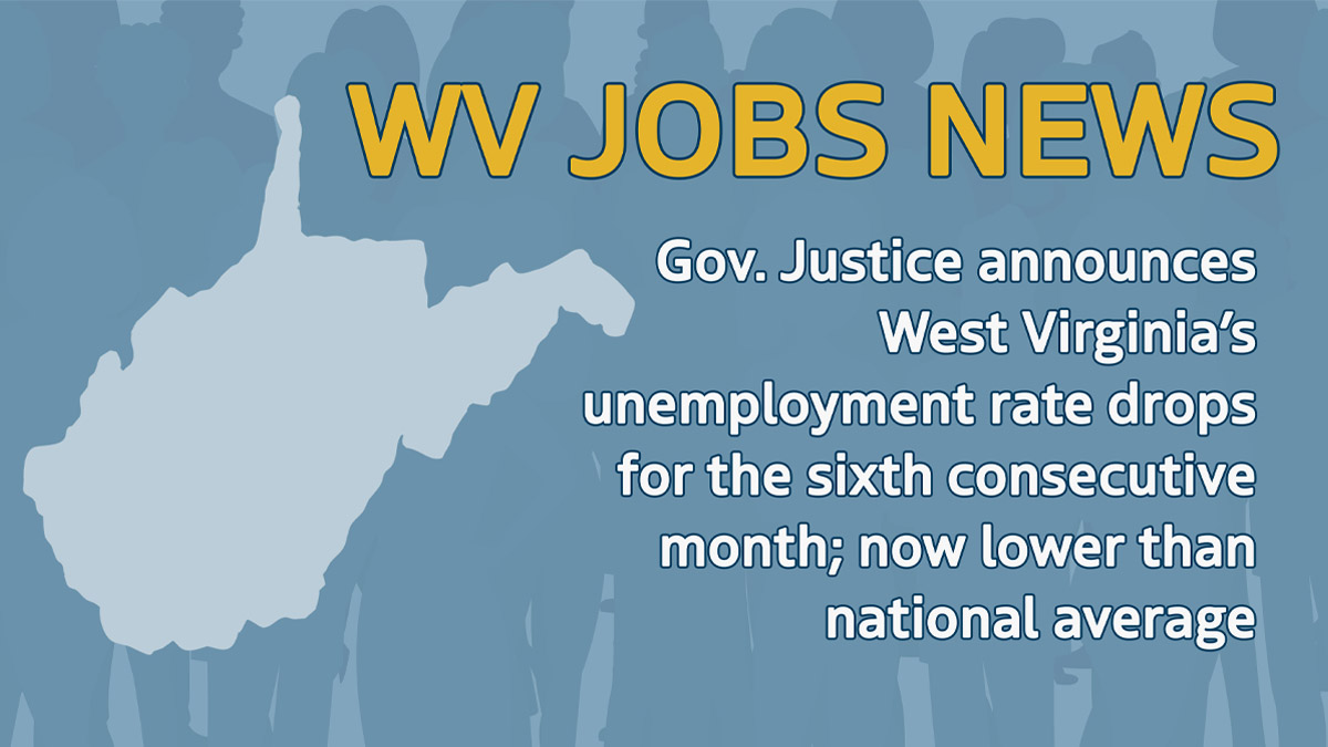 Gov. Justice announces West Virginia’s unemployment rate drops for the