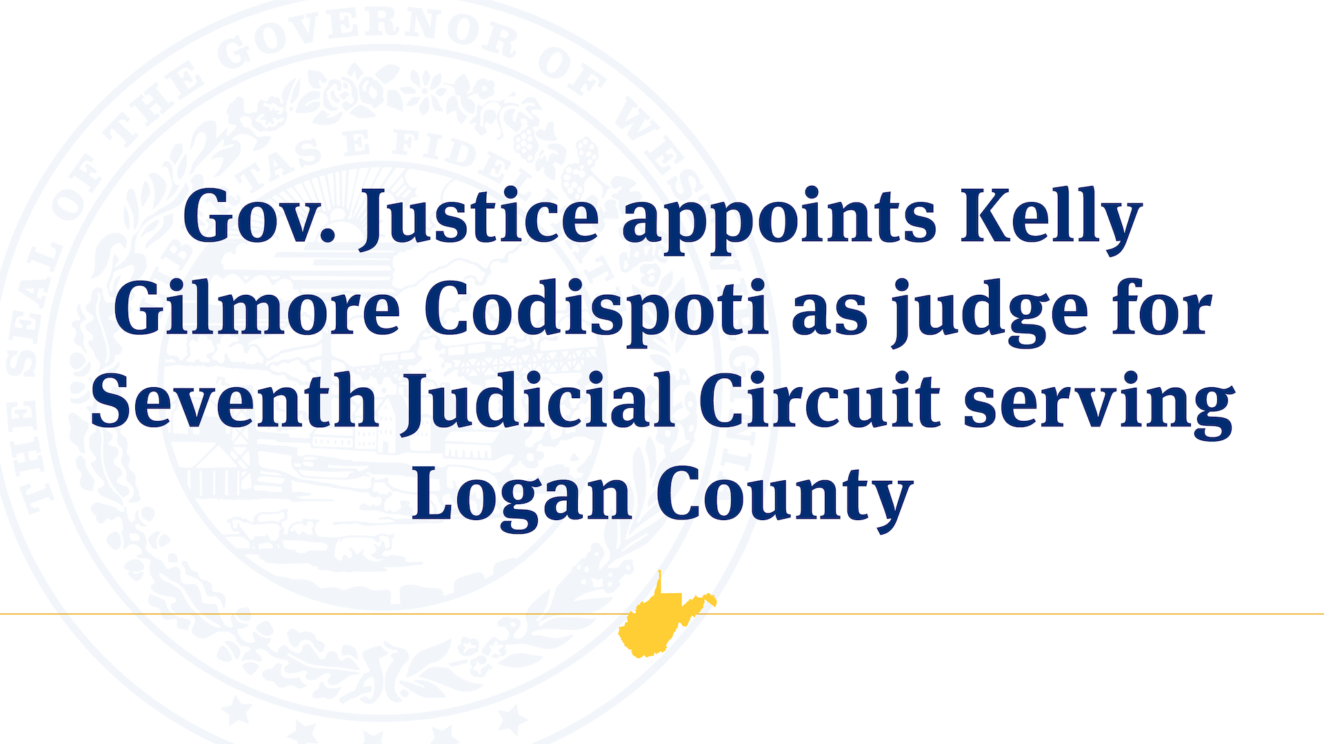 Gov. Justice appoints Kelly Gilmore Codispoti as judge for Seventh ...