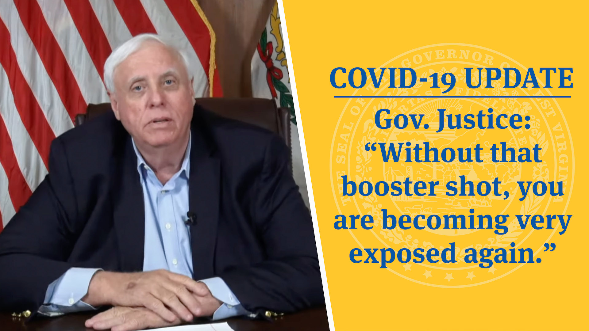 Covid 19 Update Gov Justice “without That Booster Shot You Are