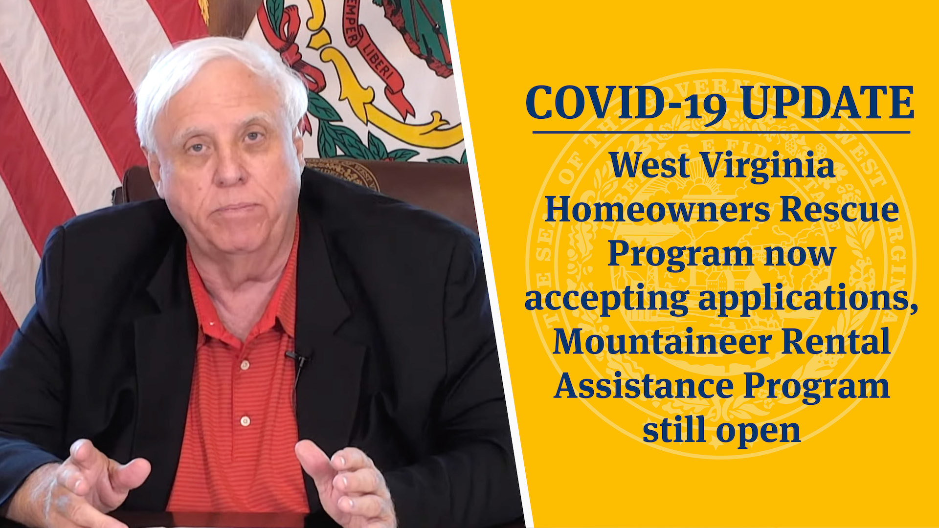 COVID 19 UPDATE West Virginia Homeowners Rescue Program Now Accepting 