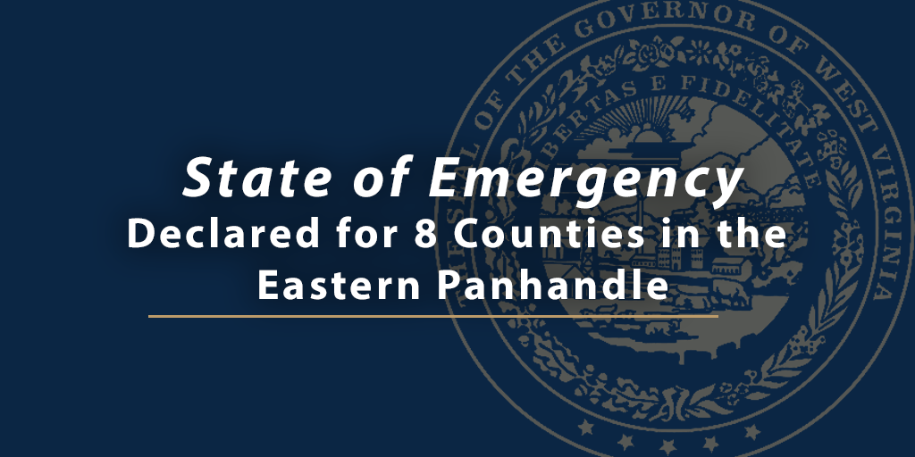 Gov. Justice declares State of Emergency for 8 West Virginia counties